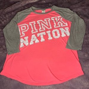Victoria’s Secret Pink baseball tee